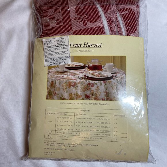 Bardwil Linens "Fruit Harvest" Table Cloth - Picture 3 of 3